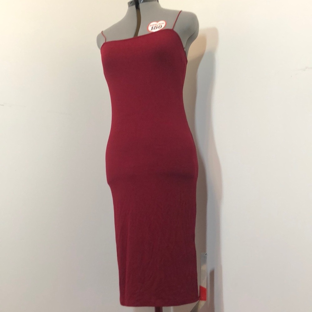 Forever 21 Spaghetti Strap Dress in Burgundy